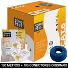 100 Metros de Cabo+100 Conector RJ45 Cat6 Furukawa Sohoplus