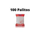 100 Palitos Pequeno Plástico Canudo 9Cm Confeitaria - Bwb Embalagens