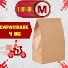 100 Saco Kraft Para Delivery M 22x12x34 Liso