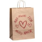 100 Sacolas Kraft Amor Pp 24x18x10,5 Menor Preço Atacado - MLBpel