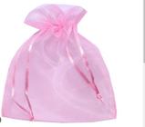 100 saquinhos de organza 10x15 Dourado