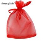 100 saquinhos de organza 9x12 Vermelho - teresaofertas