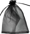 100 Saquinhos Tule Organza embalagem lembrancinhas 18x29 preto