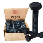 100 Un Parafuso Sextavado M05 x 40mm Aço 8.8 Inteira Fio 0,8