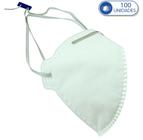 100 Unidades Máscaras Descartáveis KSN PFF2 Com Clipe Nasal e Elástico de Cabeça