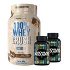 100% Whey Crush 900g - S/ Lactose - Under Labz + 2x Chromium Picolianate - 200 Tabs - Black Skull