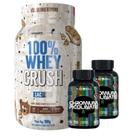 100% Whey Crush 900g - S/ Lactose - Under Labz + 2x Chromium Picolianate - 200 Tabs - Black Skull