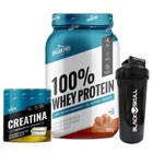 100% Whey Protein - 900g - Shark Pro + Creatina Creapure - 300g - Shark Pro + Coq. Black