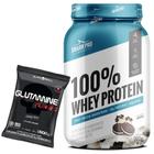 100% Whey Protein - 900g - Shark Pro + Glutamina Turbo - Refil - 500g - Black Skull