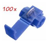 100pçs Conector Derivação Emenda Cabos Fios Azul 1,5 A 2,5mm