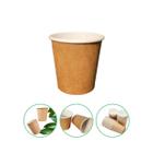 100Un Copo Papel Biodegradável Café 110Ml Kraft