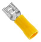 100un Terminal Fêmea Faston Pré-isolado 4mm A 6mm Amarelo