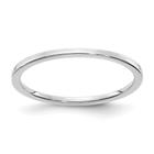 10K Ouro Branco 1.2mm Flat Stackable Band