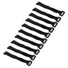 10Pcs Strong RC Battery Tie Down Strap Reutilizável Antiskid Cable Strap 20 * 2cm - Preto