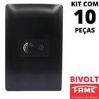 10un Campainha Cigarra Bivolt Com Placa Habitat Black FAME