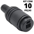 10un Conector Plug Paf Din 2 Pinos Femea Philips Akai Grundig Marantz Sansui Telefunken - C&B Conectores