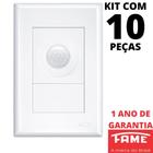 10un Sensor de Presença Bivolt Fotocélula Com Placa Evidence FAME