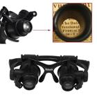 10x 15x 20x 25x Óculos LED Jeweler Magnifier Watch Repair