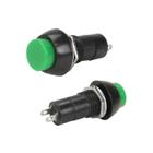 10x Chave Push Button 2 Terminais Com Trava Psd-11a Verde