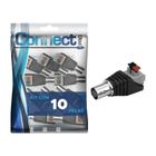 10x Conector Bnc Fêmea Borne Engate Rápido P/ Câmera De Cftv - CONNECT PRO