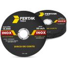 10x Disco Corte Fino Inox Esmerilhadeira 4.1/2 X 1,0 X 115mm - FERTAK