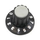 10x Knob Redondo Numerado Estriado S/ Parafuso 1426 - Cinza