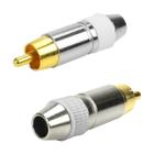 10x Plug Rca Macho profissional Style Pix Ponta Ouro 24k