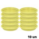 10X Prato para Vaso Aquarela (1,5) Amarelo Claro NUTRIPLAN