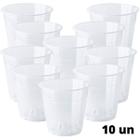 10X Vaso Pote para Orquídea (0,33L) Transparente NUTRIPLAN