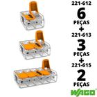 11un Conector Wago Emenda Derivação Chuveiro 2 3 e 5 vias 6mm² 41A/450V