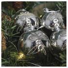 12 Bolas Enfeite Natalino Árvore De Natal Prata 80mm
