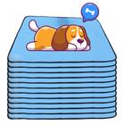 12 Caminhas para Cães e Gatos Dobrável 200 Lavagens 100x70 Azul Antipulgas Quality