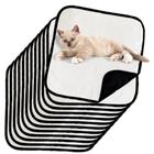 12 Caminhas para Cães e Gatos Dobrável 200 Lavagens 45x45 Branco com Borda Preta Antipulgas Quality