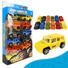 12 Carros Brinquedo Plástico Presente Menino Tipo Hotwheels