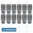 12 Copo de Vidro Cinza 370ML Suco Água Drinks Bebidas Buffet - PRATICASA