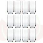 12 Copo de Vidro Lights 410ML Transparente Long Drink Suco