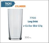 12 Copos Cylinder 300ml - Long Drink