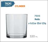 12 Copos Cylinder 320Ml - Whisky Vodka