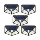 12 Luzes Solares de Parede com Sensor de Movimento - 100 LEDs - Iluminação Externa à Prova D'Água