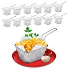 12 Mini Cesto para Servir Fritura Decorativo Mesa Posta Inox