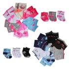 12 Pares De Meia Bebe Estampadas com Antiderrapantes