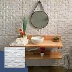 12 Placas Decorativas 3d Revestimentos Parede Teto Tijolinho Escritorio Casa Sala Cozinha Banheiro Alto Relevo Lavavel