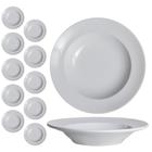 12 Pratos Fundo Massas Risoto Laguna Germer 23 cm Porcelana