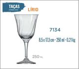 12 Taças Lírio 250Ml - Vinho Tinto Rose Branco Água