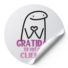 120 Etiquetas Auto Colante Adesivos Redondos Gratidão Ter Você Como Cliente Meme Flork Bentô Menina Fundo Branco Ad00528