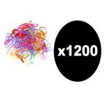1200 Elásticos de Silicone Cabelo Xuxinha Colorida infantil