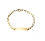 1211344 Pulseira Infantil Ouro 18k Chapinha Groumet Berloque 1.8 Gr