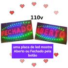 127v Painel led letreiro Luminoso 2 em 1 placa Aberto+fechado