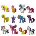 12pcs Pony Horse Mini Figura Brinquedo Presente Brinquedo (Um tamanho)