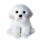 14 "Realista pelúcia Maltese Cão, Brinquedos de Cachorro de Cachorro de Pelúcia, Aniversário de Almofada de Pelúcia Macia para Crianças e Adultos, Branco